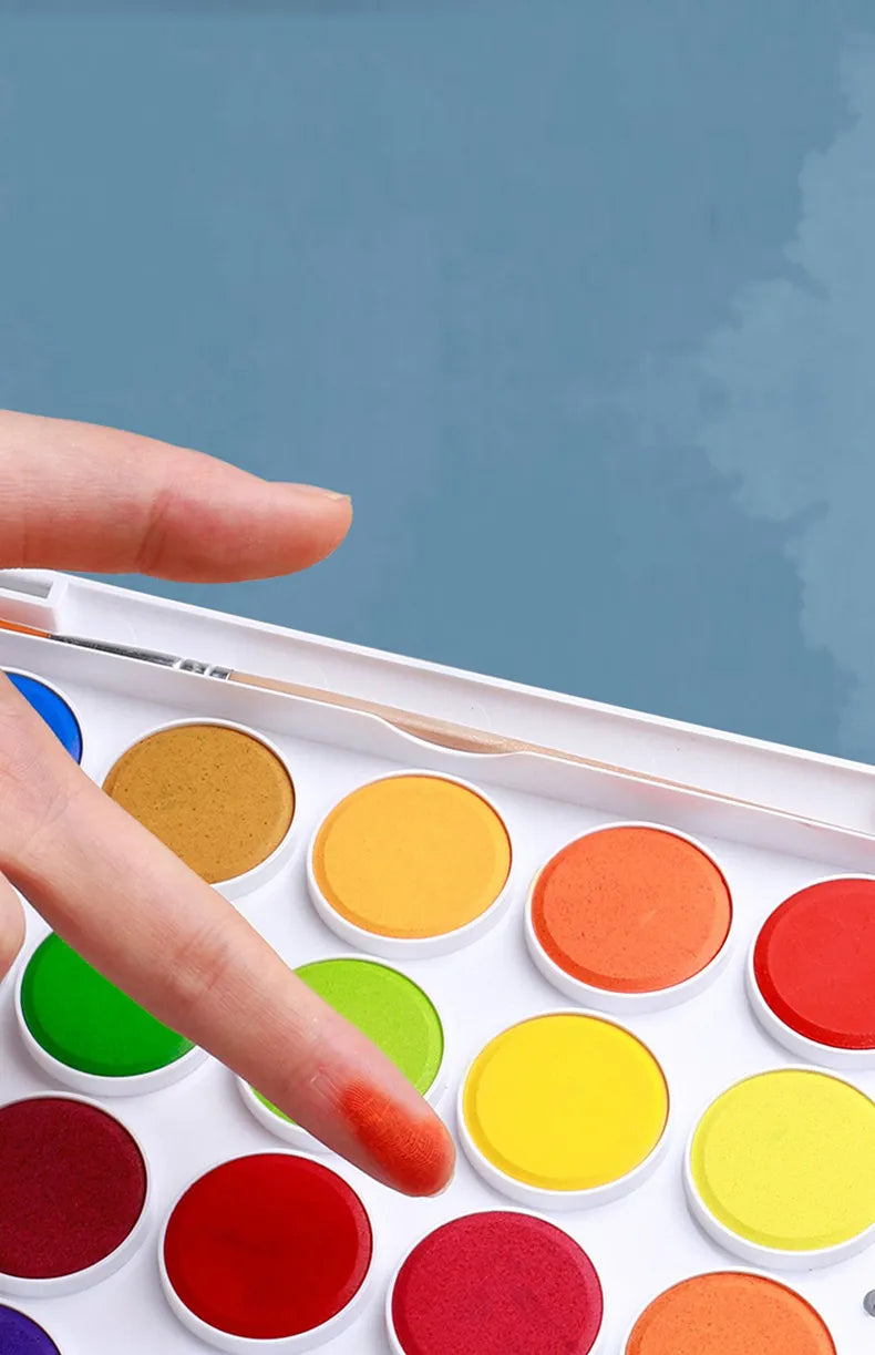 Palette Aquarelle – 42 Couleurs & Pinceaux pour Peinture en Plein Air